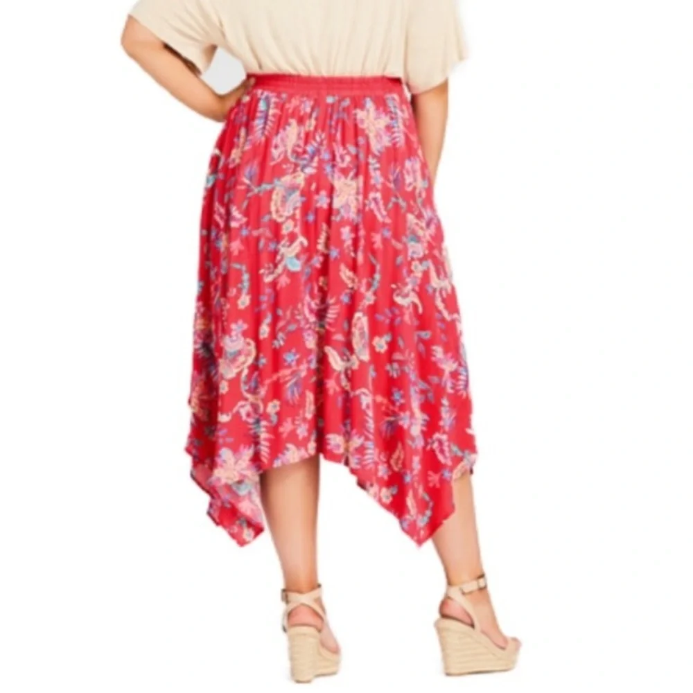 ❇️- Pretty Pink Jess Hanky Hem Plus Size Skirt 26w 28w